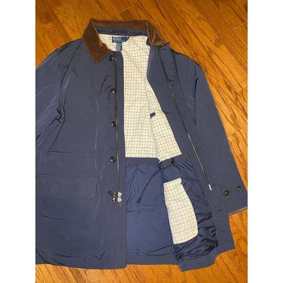 Polo Ralph Lauren Navy and Brown Windbreaker Jacket Size XL - Picture 6 of 16